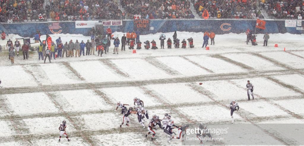 It's a shame that ol' Pat isn't featured in this picture, but you get the point. SOLDIER FIELD IS TOUGH